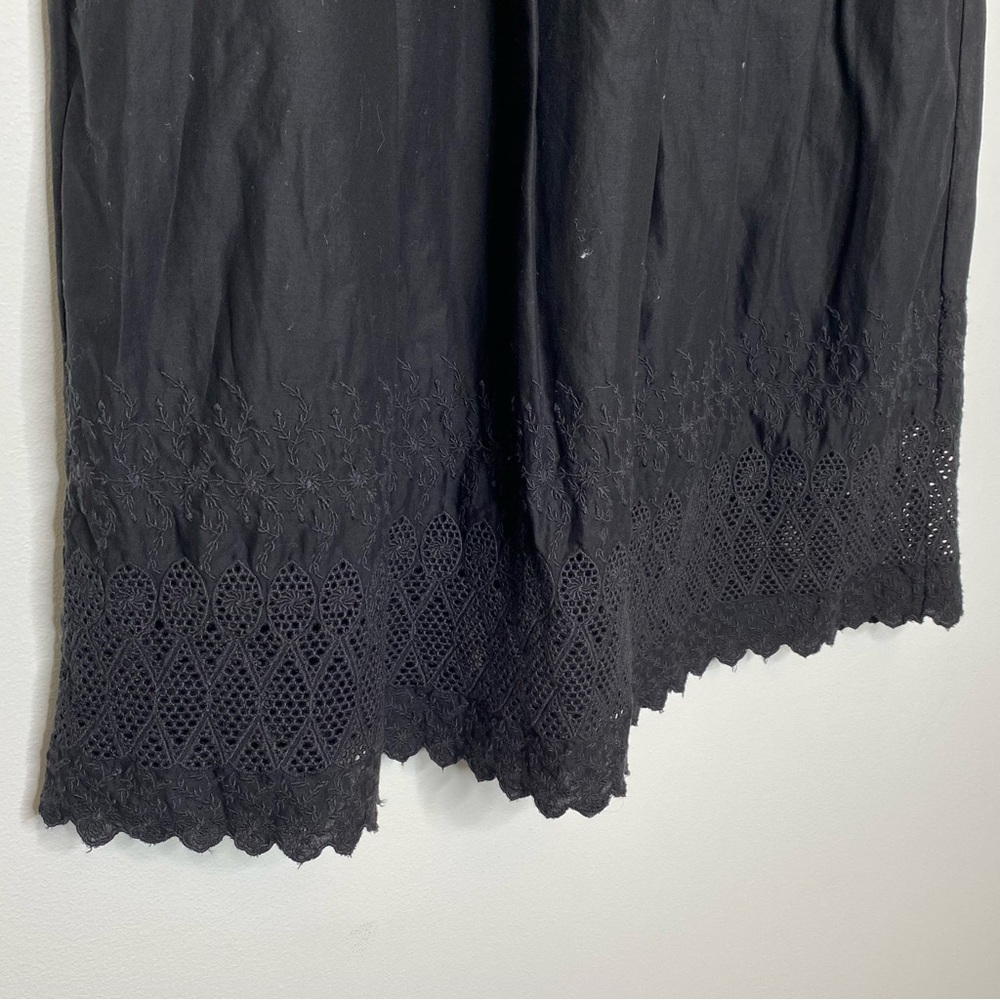 GAP Black Eyelet Cotton Midi Skirt - Picture 6 of 11
